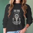 This Year I Hope Krampus Takes Me Christmas Halloween Demon Women Long Sleeve Tshirt