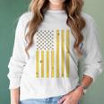 American Flag Honeycomb Honey Bee Women Long Sleeve Tshirt