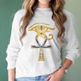 Ancient Egypt God Eye Of Horus Ankh Egyptian Symbol Women Long Sleeve Tshirt