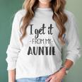 I Get It From My Auntie Creeper Funny Family Baby Jumpsuit Women Long Sleeve Tshirt