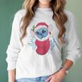 Baby Stitch In Christmas Stocking Women Long Sleeve Tshirt