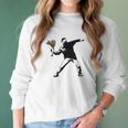 Banksy - Rage Flower Thrower Women Long Sleeve Tshirt