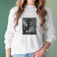 Black Horse Rearing Stallion Women Long Sleeve Tshirt