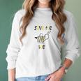 Designed By Kids Save The Bee Nature Protection Gift Women Long Sleeve Tshirt