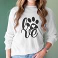 Dog Mom Life Cute Dog Paw Print Women Long Sleeve Tshirt