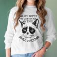 Funny Cat Kitten Grumpy-Face Cat Mom Cat Lovers Cat Owner Women Long Sleeve Tshirt