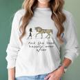 Happily Ever After Horse Equestrian Tee Women Long Sleeve Tshirt