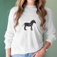 Horse Stallion Or Young Colt Vintage Distressed Women Long Sleeve Tshirt