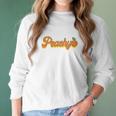 Just Peachy For Womens 70S Retro Summer Outfits Tops Peachy Graphic Women Long Sleeve Tshirt