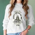 Liberty Or Death Don’T Tread On Me Ladies Womens Women Long Sleeve Tshirt