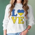 Love Support Ukraine I Stand With Ukraine Ukrainian Flag Men Women T-Shirt Graphic Print Casual Unisex Tee Women Long Sleeve Tshirt