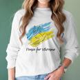 Peace For Ukraine Dove Ukraine Flag Lover Support Ukraine Men Women T-Shirt Graphic Print Casual Unisex Tee Women Long Sleeve Tshirt