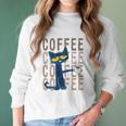 Pete The Cat Pete With Coffee Women Long Sleeve Tshirt