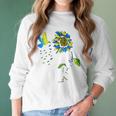 Pray For Ukraine Peace In Ukraine Dovesunflower Ukraine Graphic Design Printed Casual Daily Basic Women Long Sleeve Tshirt