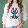 Reindeer Stitch Merry Christmas Women Long Sleeve Tshirt