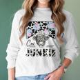 Retro Cow Junkie Highland Cow Floral Western Country Cowgirl Women Long Sleeve Tshirt