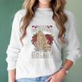 Womens Rosary Catholic Virgin Mary Women Long Sleeve Tshirt