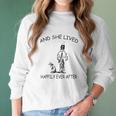 And She Lived Happily Ever After Funny Horse Dogs Women Long Sleeve Tshirt