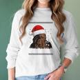 Star Wars Chewie Santa Hat Ugly Christmas Sweater T-Shirt Women Long Sleeve Tshirt