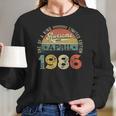 35Th Birthday Decorations April 1986 Men Women 35 Years Old Women Long Sleeve Tshirt