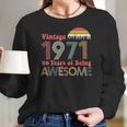 50Th Birthday Gifts For Women Vintage 1971 Women Long Sleeve Tshirt