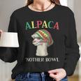 Alpaca Nother Bowl Weed Smoking Llama Cannabis Leaf Stoner Graphic Design Printed Casual Daily Basic Women Long Sleeve Tshirt