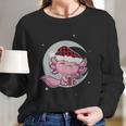 Axolotl Christmas Manga Kawaii Salamander Cute Santa Moon Women Long Sleeve Tshirt