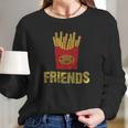 Best Friends Set Bff Set Burger Fries Junk Food Matching Women Women Long Sleeve Tshirt