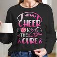 Breast Cancer Awareness Cheer For The Cure V3 Men Women T-Shirt Graphic Print Casual Unisex Tee Women Long Sleeve Tshirt