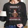 Brodolf The Red Nose Gainzdeer Gym Ugly Christmas Sweater Men Women T-Shirt Graphic Print Casual Unisex Tee Women Long Sleeve Tshirt