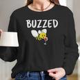 Buzzed Funny Bumblebee And Wine Beekeeping Beekeeper Women Long Sleeve Tshirt