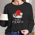 Christmas Lola Claus Matching Pinay Santa Hat Women Long Sleeve Tshirt