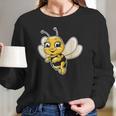 Cute Honey Bee Lover Illustration Gift Beekeeping Love Women Long Sleeve Tshirt