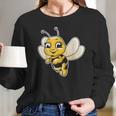 Cute Honey Bee Lover Illustration Gift Beekeeping Love Gifts Women Long Sleeve Tshirt