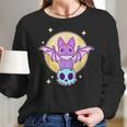 Cute Kawaii Pastel Goth Creepy Bat Skeleton - Vaporwave Men Women T-Shirt Graphic Print Casual Unisex Tee Women Long Sleeve Tshirt