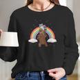 Dabbing Grizzly Bear Platypus Raccoon Rainbow Funny Women Long Sleeve Tshirt