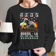 Fa La La La Godzilla Ugly Christmas Women Long Sleeve Tshirt