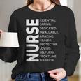 Frontline Warrior Nurse Essential Worker Graphic Design Printed Casual Daily Basic Women Long Sleeve Tshirt