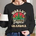 Funny 420 Weed Pot Vintage Matching Worlds Dopest Grandma Women Long Sleeve Tshirt