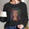 Funny Afro Radiant Black Woman With Dreadlocks Gift Women Women Long Sleeve Tshirt