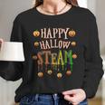 Funny Hallow Steam Halloween For Teachers And Students Women Long Sleeve Tshirt