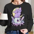 Funny Kawaii Pastel Goth Cute Creepy Witchy Cat And Skull Men Women T-Shirt Graphic Print Casual Unisex Tee Women Long Sleeve Tshirt