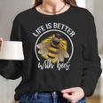 Funny Life Is Better With Bees Love Honey Women Long Sleeve Tshirt