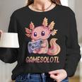 Gamesolotl Axolotl Video Gamer Kawaii Pastel Goth Anime Boys V4 Men Women T-Shirt Graphic Print Casual Unisex Tee Women Long Sleeve Tshirt