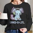 Gamesolotl Axolotl Video Gamer Kawaii Pastel Goth Anime V2 Men Women T-Shirt Graphic Print Casual Unisex Tee Women Long Sleeve Tshirt