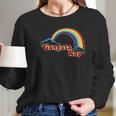 Gangsta Rap Retro Rainbow Funny Music Graphic Women Long Sleeve Tshirt