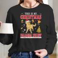 Golden Retriever Snow Gilf This Is My Christmas Pajama Shirt Women Long Sleeve Tshirt