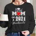 Graduation Proud Mom Of A 2021 Face Mask Graduate Senior 21 Ver2 Women Long Sleeve Tshirt