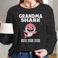 Grandma Shark Doo Doo Grandpa Mommy Daddy Women Long Sleeve Tshirt