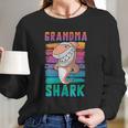 Grandma Shark Funny Retro Vintage Grandmother Women Long Sleeve Tshirt